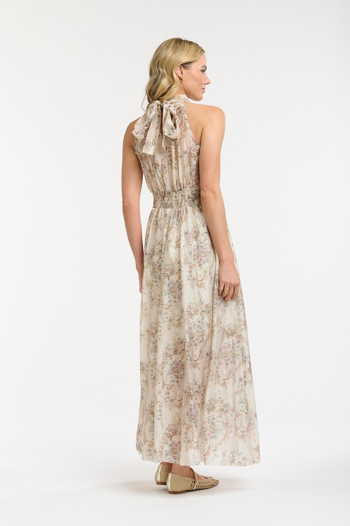 Halter Neck Dress - Cream - One Size