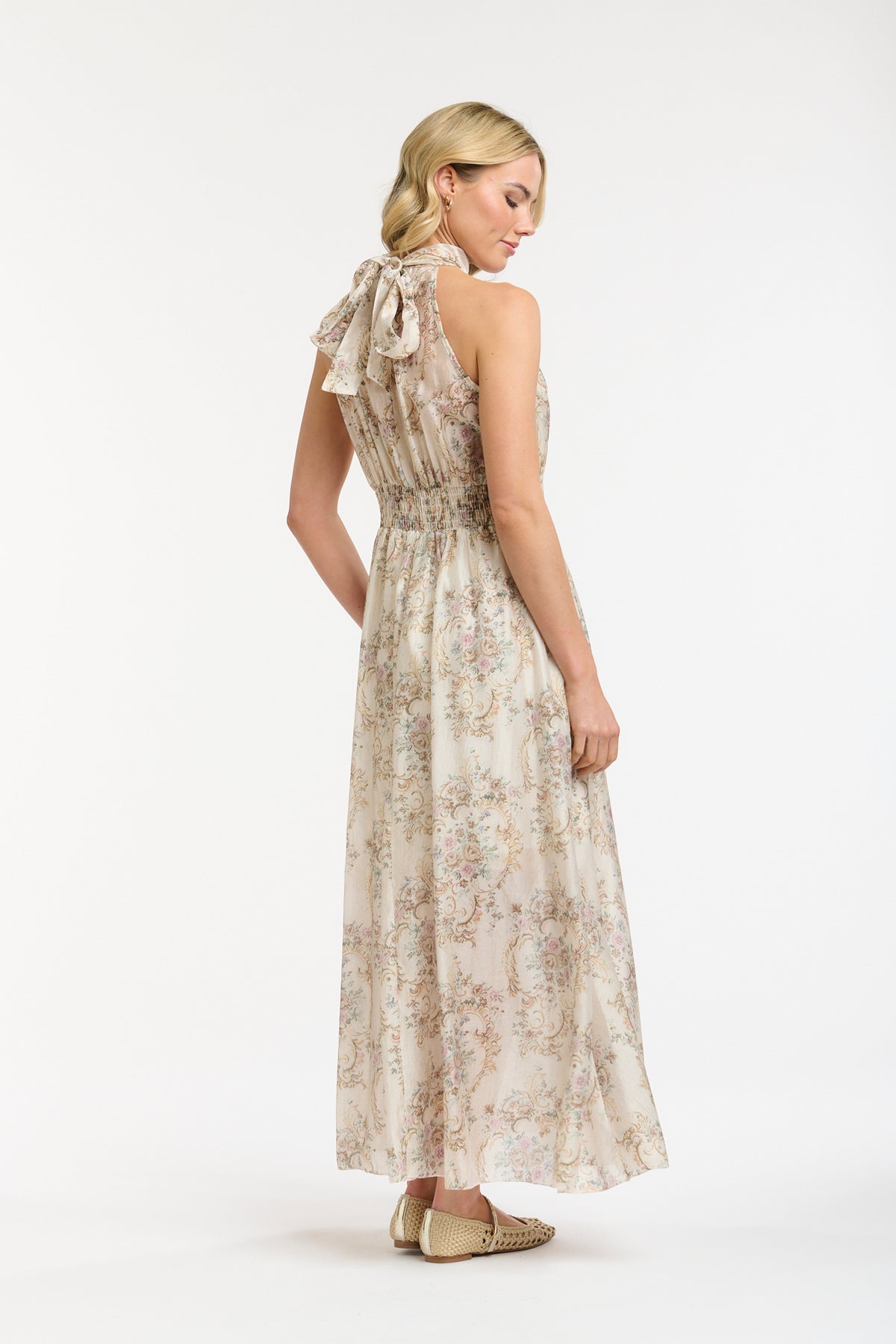 Halter Neck Dress - Cream - One Size