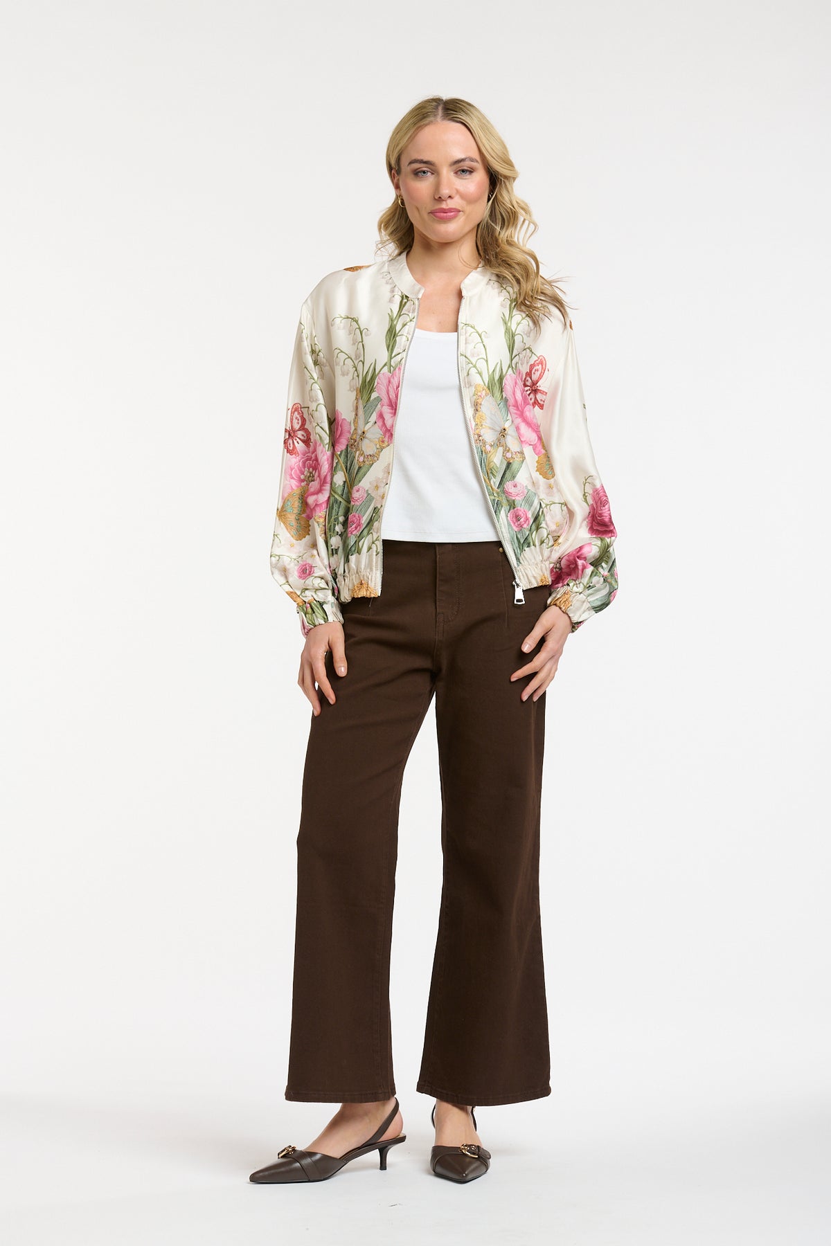 Viscose Bomber - Beige - One Size