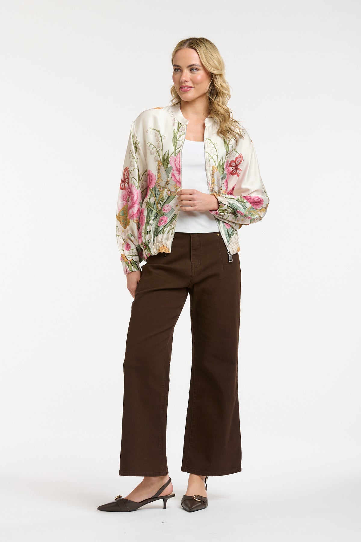Viscose Bomber - Beige - One Size