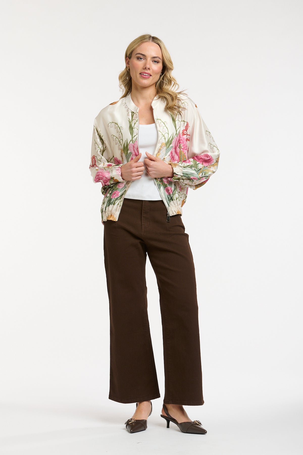 Viscose Bomber - Beige - One Size