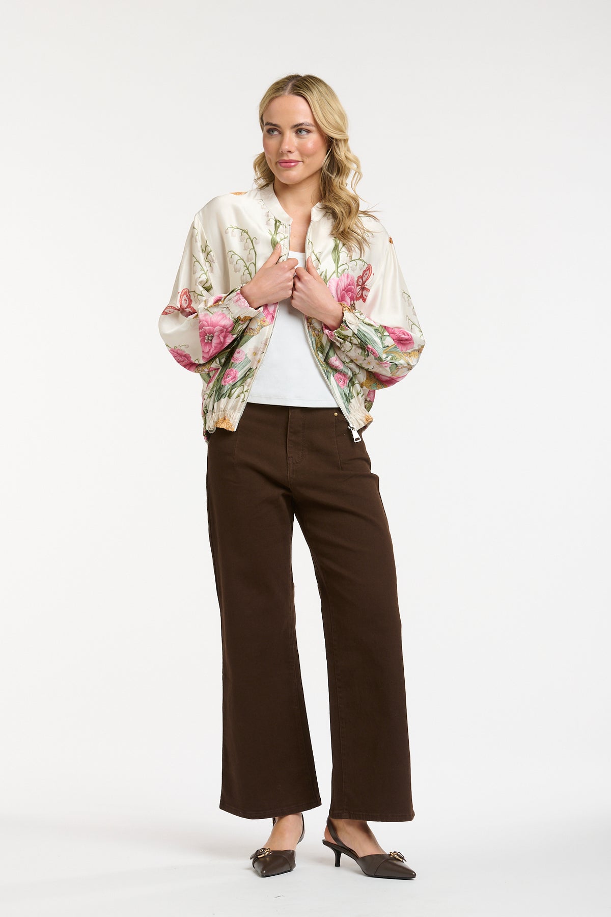 Viscose Bomber - Beige - One Size