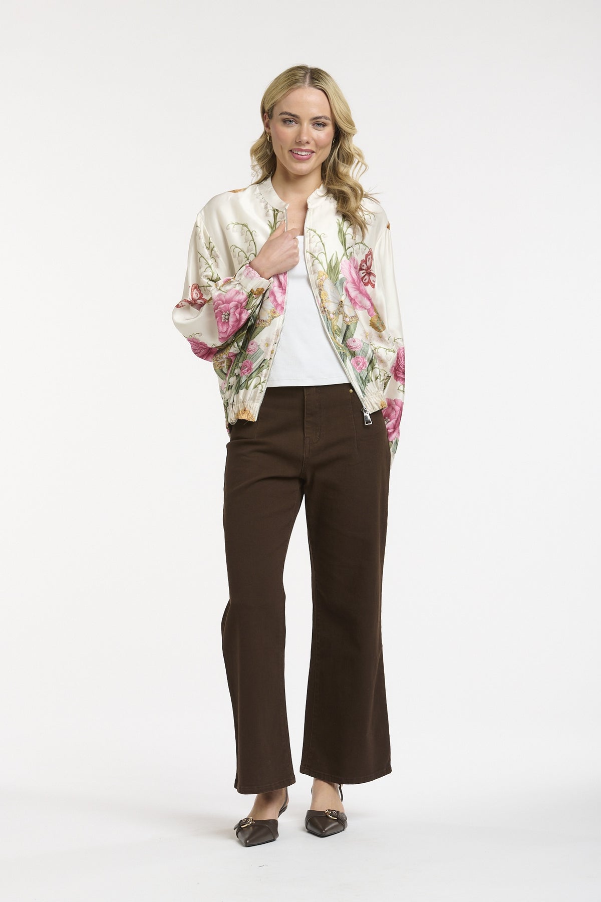 Viscose Bomber - Beige - One Size