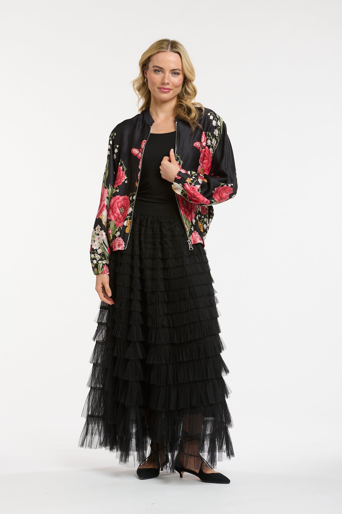 Viscose Bomber - Black - One Size