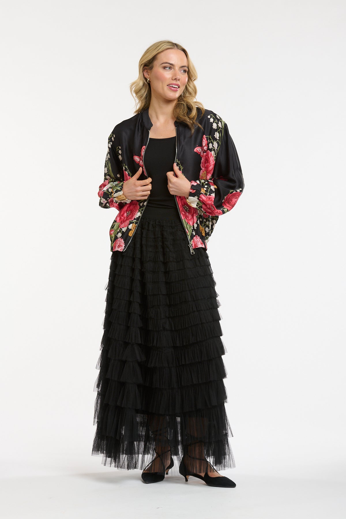 Viscose Bomber - Black - One Size