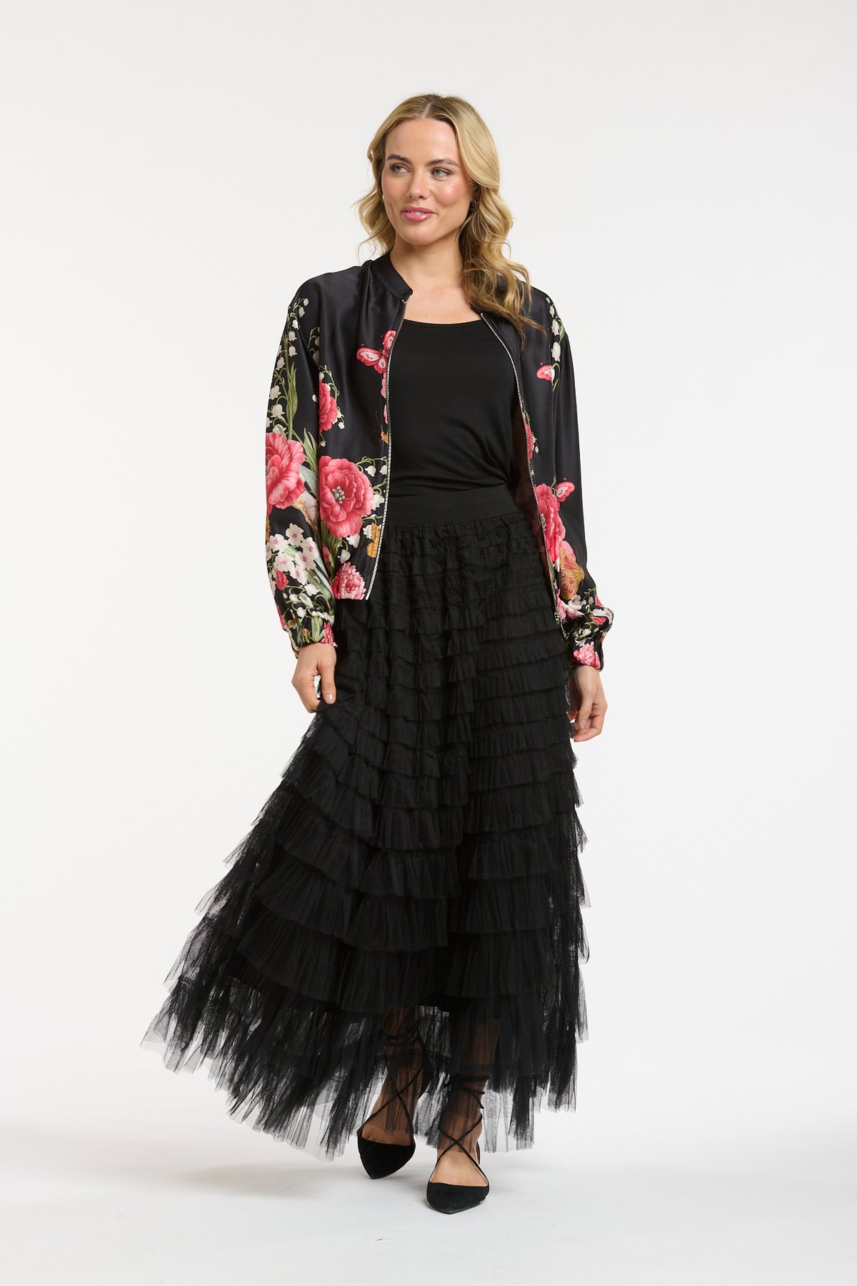 Viscose Bomber - Black - One Size