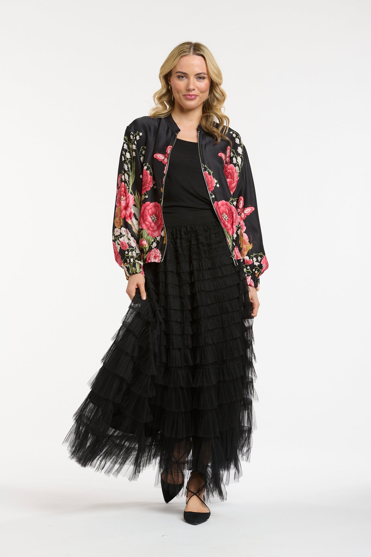 Viscose Bomber - Black - One Size