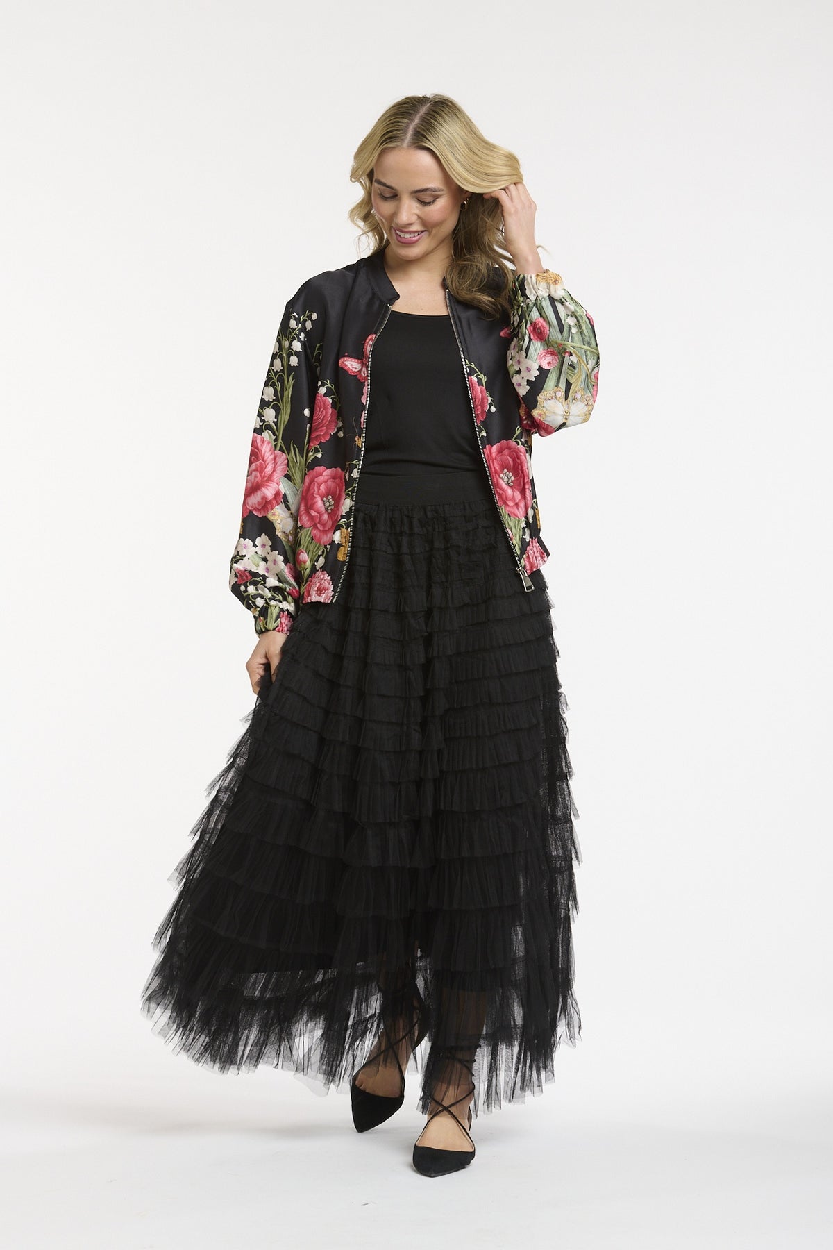 Viscose Bomber - Black - One Size