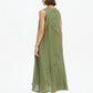Reverse French Seam Maxi Dress - Olive Green