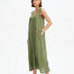 Reverse French Seam Maxi Dress - Olive Green