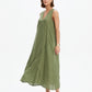 Reverse French Seam Maxi Dress - Olive Green
