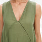 Reverse French Seam Maxi Dress - Olive Green