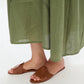 Reverse French Seam Maxi Dress - Olive Green