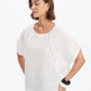 Ladder Raglan Sleeve Top - White