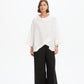 Ladder Hem Cowl Neck Top