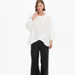 Ladder Hem Cowl Neck Top
