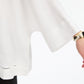 Ladder Hem Cowl Neck Top