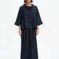 Funnel Neck Boxy Top - Navy