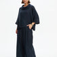 Funnel Neck Boxy Top - Navy