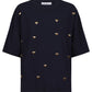 Elba Heart Embellished Tshirt - Navy
