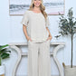 Sequin Hem White Fringe Linen Top Beige