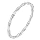 Bamboo Knot Hinge Bangle Silver