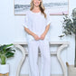 Loose Fit Basic Linen Top White