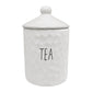 WHITE CERAMIC TEA CANNISTER