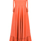 Brasilia Tie Maxi Dress - Coral