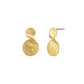 Gold Twisted Double Dot Earring