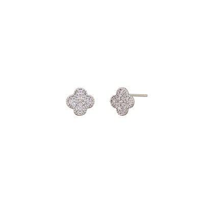Silver Crystal Felice Studs