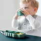 Silicone Stick&Stay snack plate Croco Green