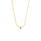 Gold Petite Ruby Crystal Necklace