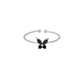Black Butterfly Ring Silver