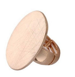 Scratched Oval Ring Gold (Adjustable size)