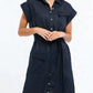 Estivo Linen Dress Navy