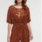 Sequin Jumpsuit Copper