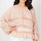 Amanda Silk Linen Top Peachy Pink