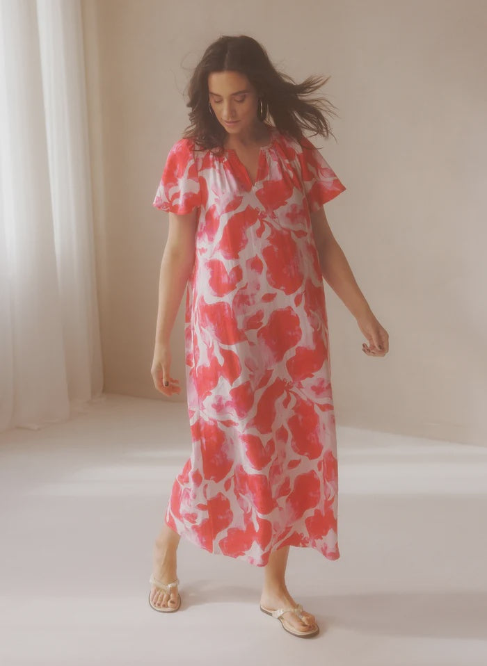Milia Maxi Dress - Bright Pink