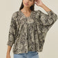 Wilma Top - Stone Paisley