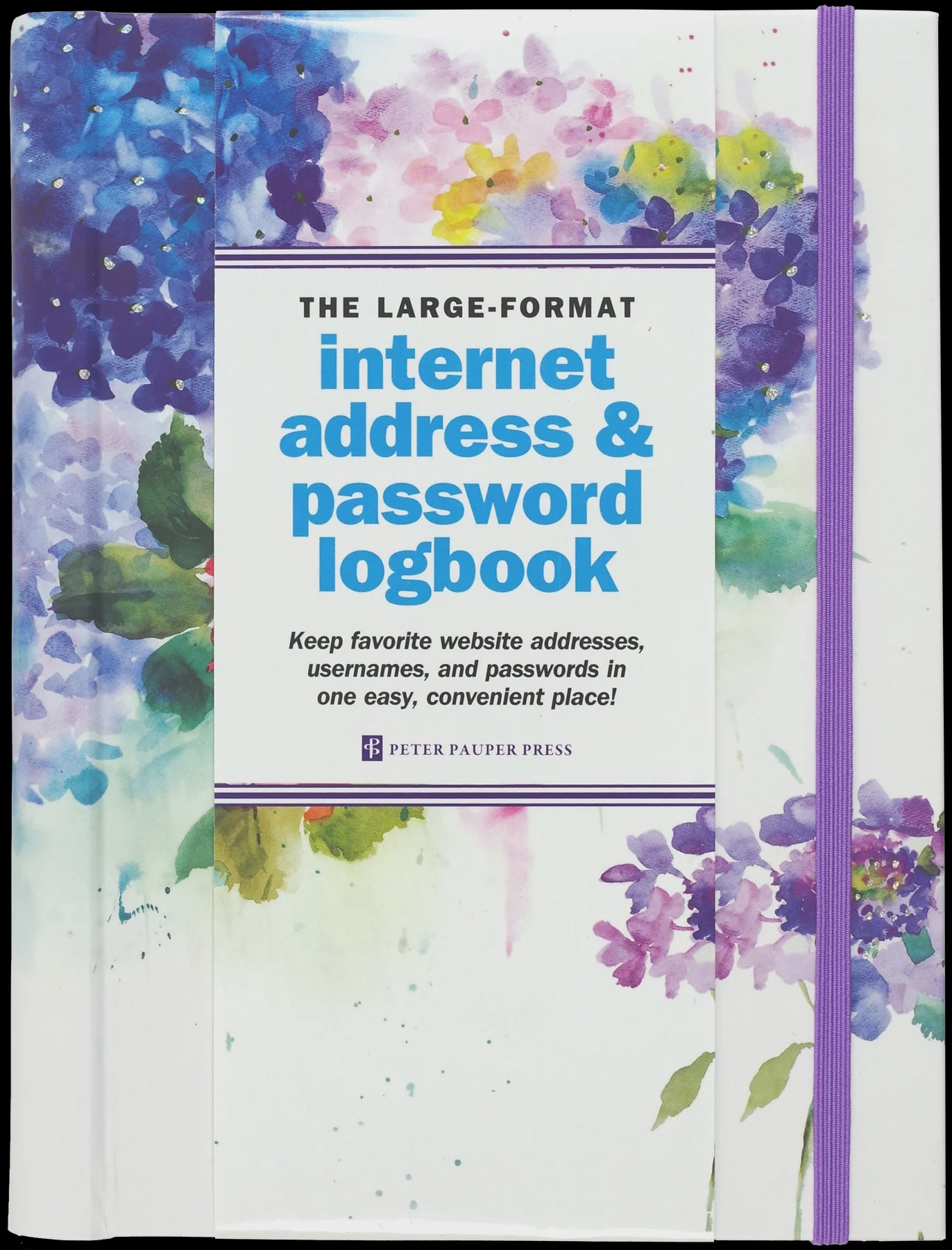 Hydrangeas Large Internet Address & Password Logbook