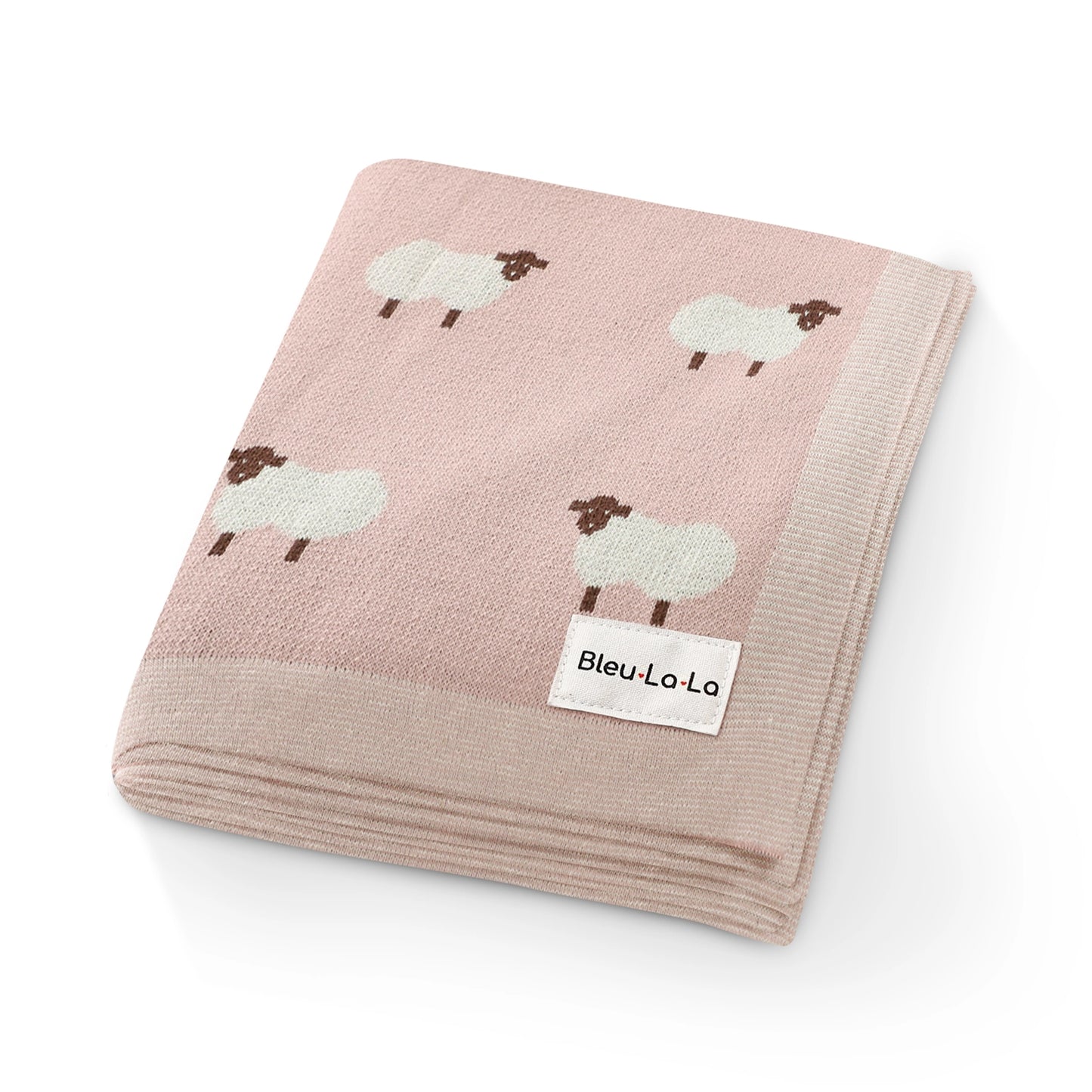 100% Cotton Baby Blanket - Sheep Pink