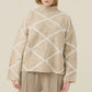 Mckenna Diamond Jumper - Stone
