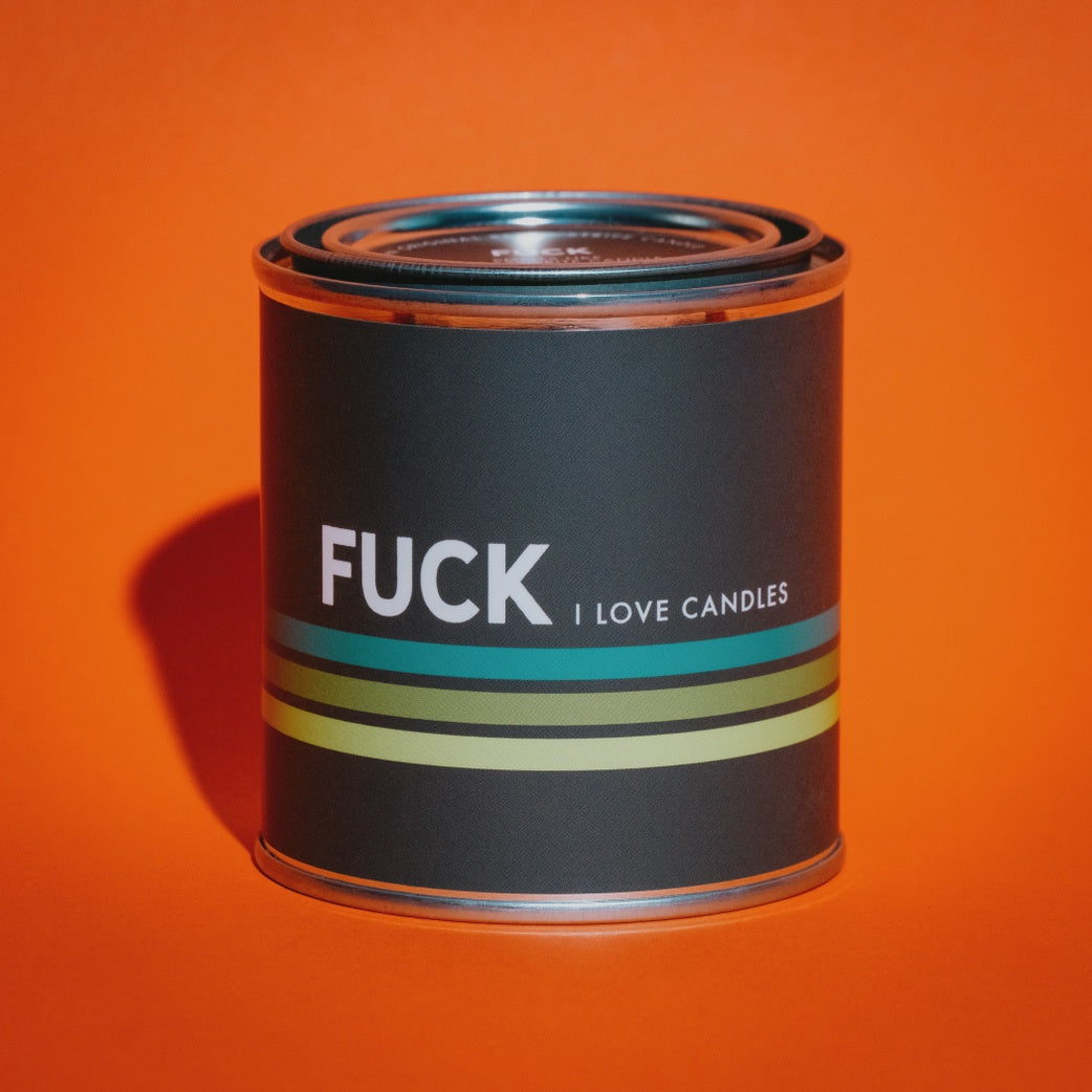 Fuck Retro Stripe | Funny Candle Tin