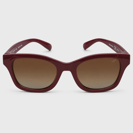 Unbreakable | Women's Polarised Sunglasses - Red Frame/Gradient Brown Lens