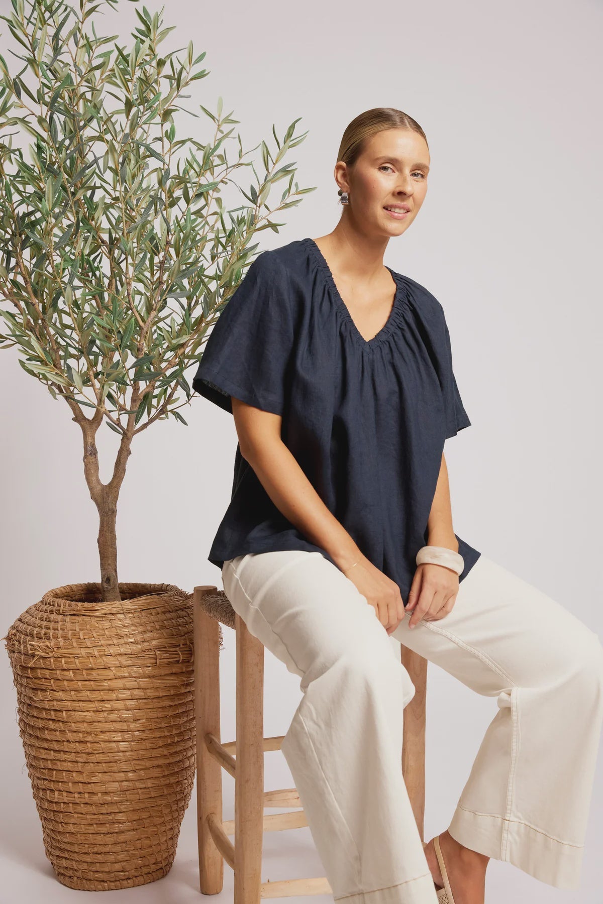 Cove Relaxed Top - Indigo (One Size)