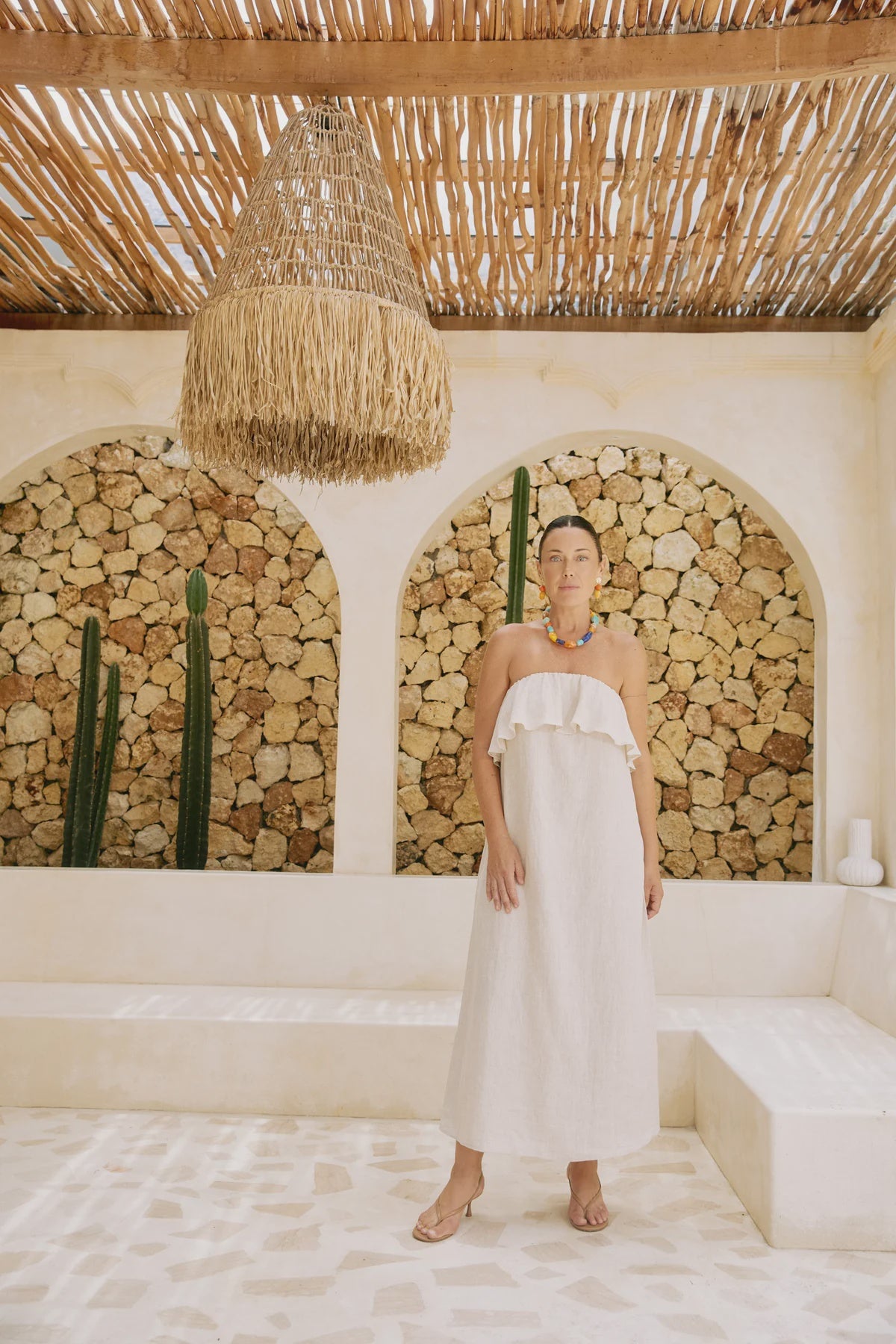 Maris Strapless Dress - Tusk