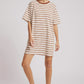 Paloma Striped Dress - Dune/White