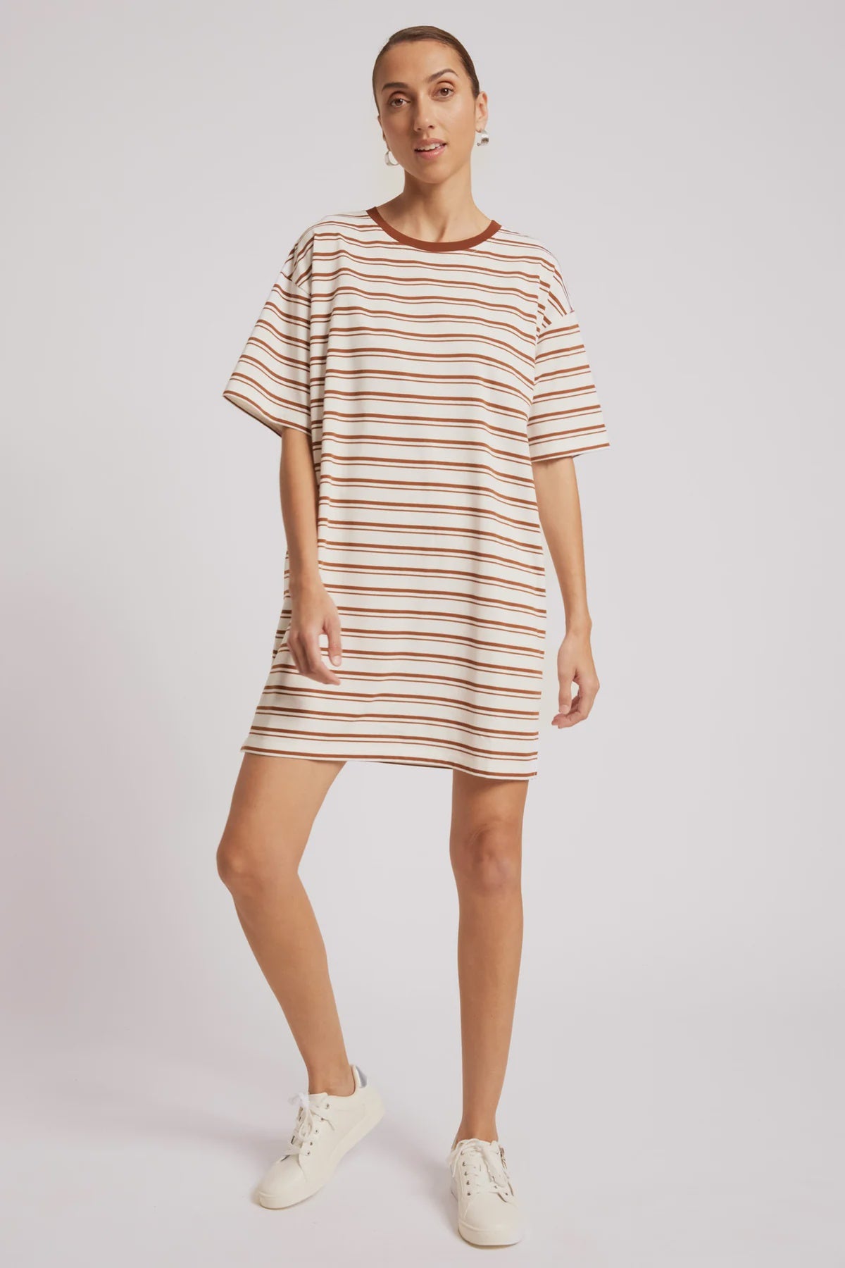 Paloma Striped Dress - Dune/White