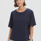 Wide Sleeve Yoke Tee - Navy